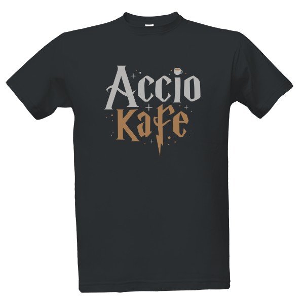 Tričko s potiskem Accio kafe
